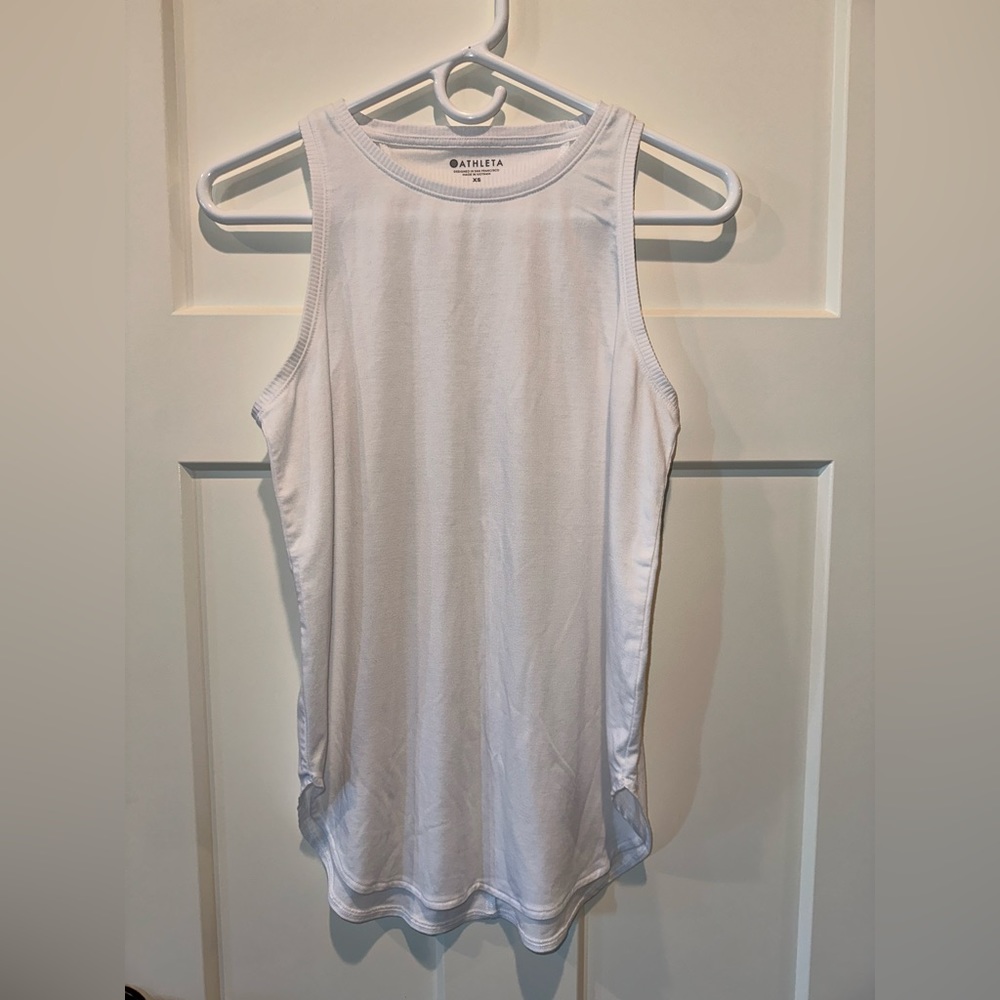 Athleta White High Neck Tank Top - Size XS